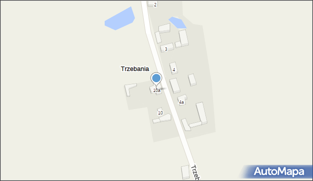 Trzebania, Trzebania, 10a, mapa Trzebania