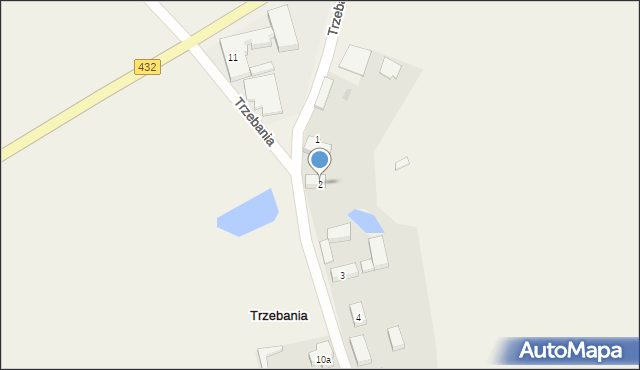 Trzebania, Trzebania, 2, mapa Trzebania