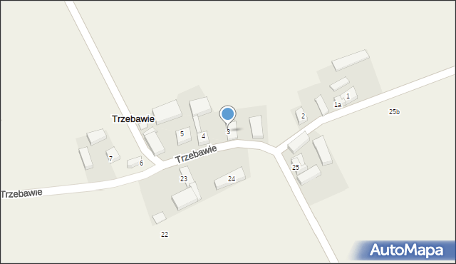 Trzebawie, Trzebawie, 3, mapa Trzebawie