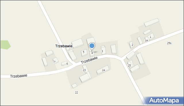 Trzebawie, Trzebawie, 4, mapa Trzebawie