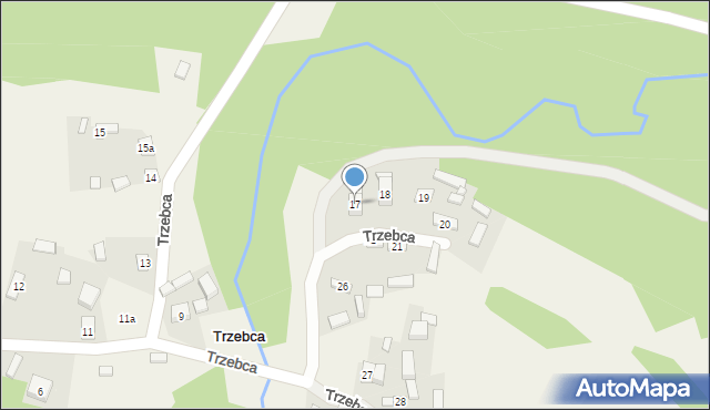 Trzebca, Trzebca, 17, mapa Trzebca