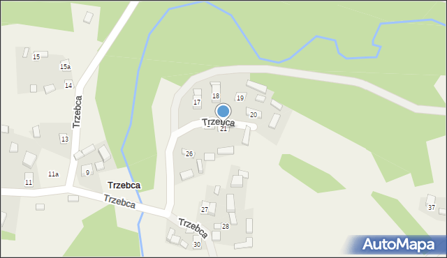 Trzebca, Trzebca, 21, mapa Trzebca