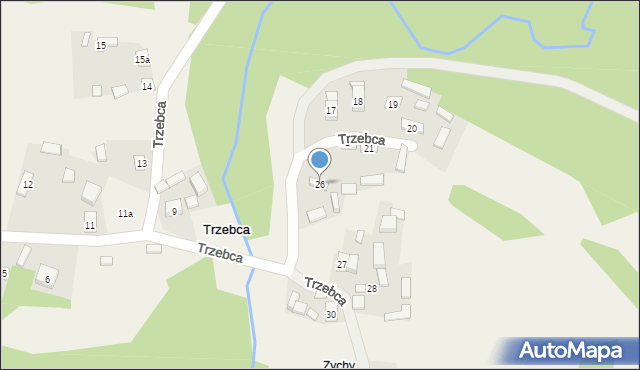 Trzebca, Trzebca, 26, mapa Trzebca