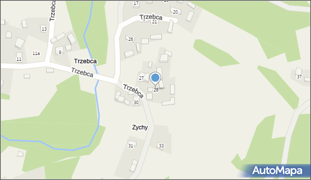 Trzebca, Trzebca, 28, mapa Trzebca