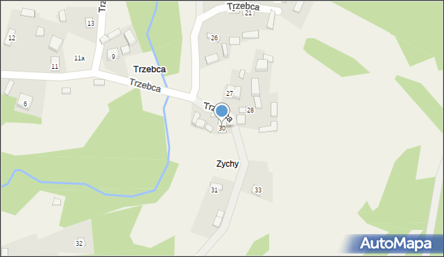 Trzebca, Trzebca, 30, mapa Trzebca