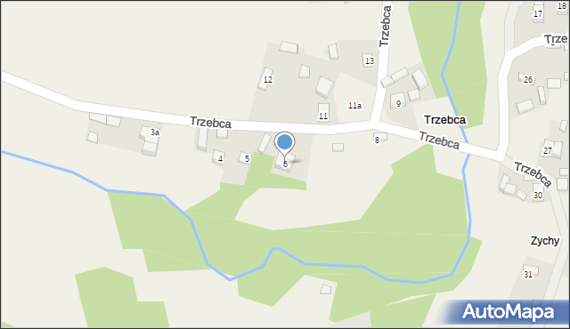 Trzebca, Trzebca, 6, mapa Trzebca