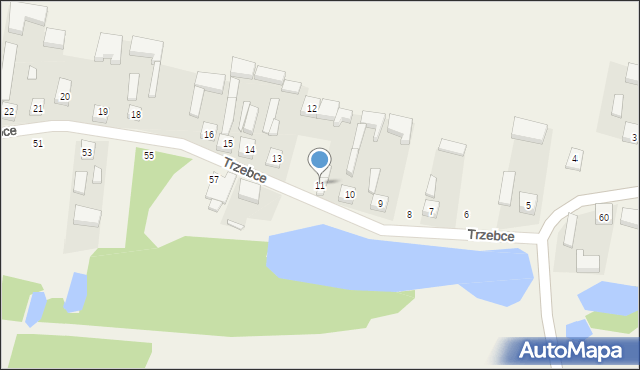 Trzebce, Trzebce, 11, mapa Trzebce