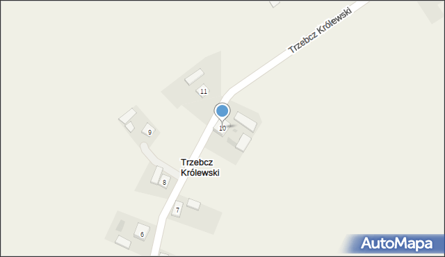 Trzebcz Królewski, Trzebcz Królewski, 10, mapa Trzebcz Królewski