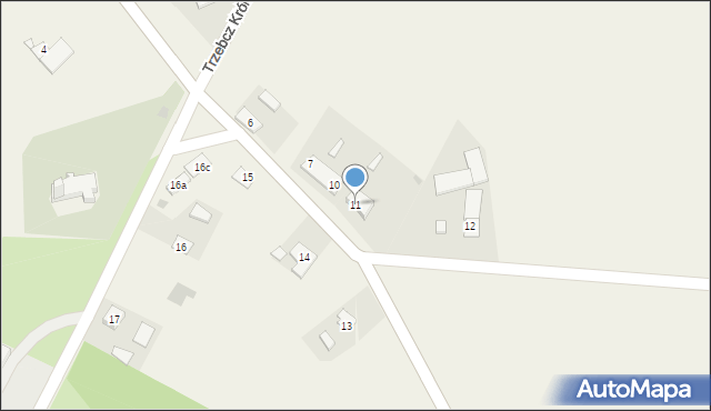 Trzebcz Szlachecki, Trzebcz Szlachecki, 11, mapa Trzebcz Szlachecki