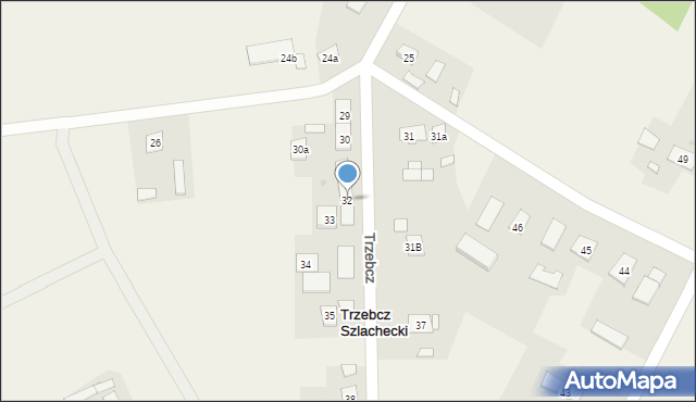 Trzebcz Szlachecki, Trzebcz Szlachecki, 32, mapa Trzebcz Szlachecki