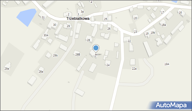 Trzebiatkowa, Trzebiatkowa, 27, mapa Trzebiatkowa