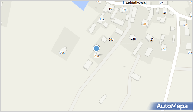 Trzebiatkowa, Trzebiatkowa, 28a, mapa Trzebiatkowa