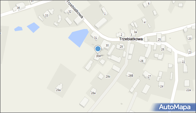 Trzebiatkowa, Trzebiatkowa, 30A, mapa Trzebiatkowa