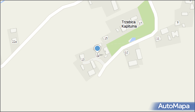 Trzebica, Trzebica, 14, mapa Trzebica