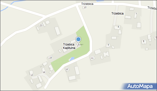 Trzebica, Trzebica, 17, mapa Trzebica