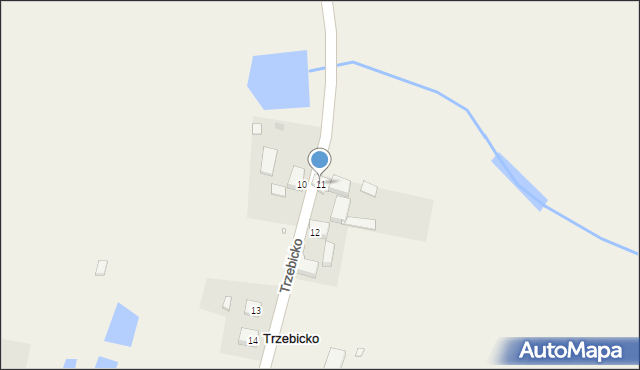 Trzebicko, Trzebicko, 11, mapa Trzebicko