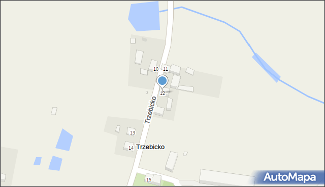 Trzebicko, Trzebicko, 12, mapa Trzebicko