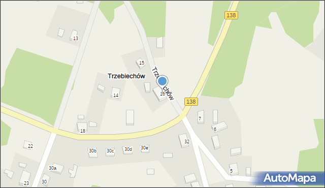 Trzebiechów, Trzebiechów, 16, mapa Trzebiechów