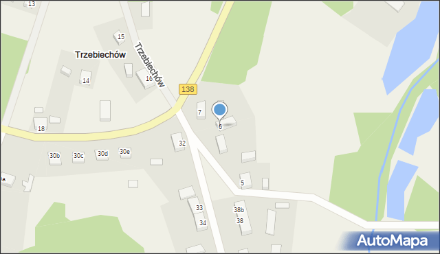 Trzebiechów, Trzebiechów, 6, mapa Trzebiechów