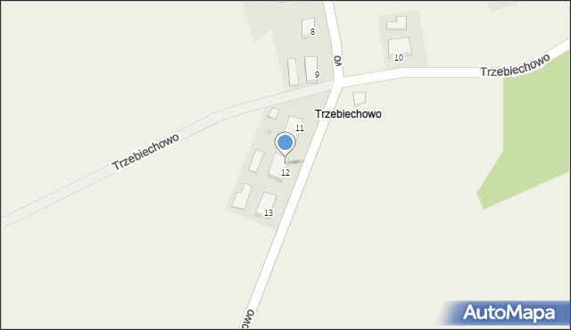 Trzebiechowo, Trzebiechowo, 12/1, mapa Trzebiechowo