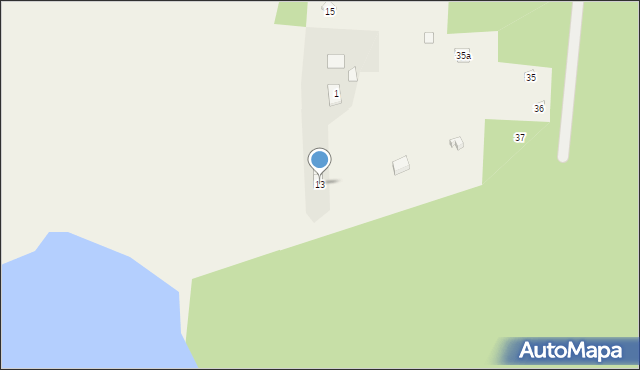 Trzebiechowo, Trzebiechowo, 13, mapa Trzebiechowo