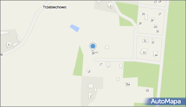 Trzebiechowo, Trzebiechowo, 16, mapa Trzebiechowo