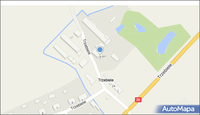 Trzebiele, Trzebiele, 3, mapa Trzebiele