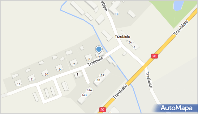 Trzebiele, Trzebiele, 5, mapa Trzebiele