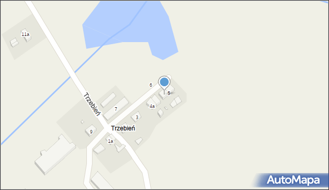 Trzebień, Trzebień, 5a, mapa Trzebień