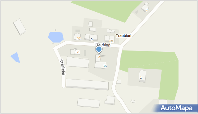 Trzebień, Trzebień, 2, mapa Trzebień