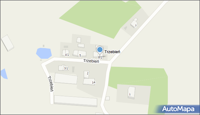 Trzebień, Trzebień, 6/1, mapa Trzebień