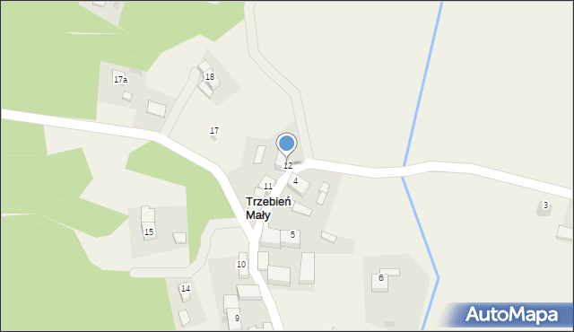 Trzebień Mały, Trzebień Mały, 12, mapa Trzebień Mały