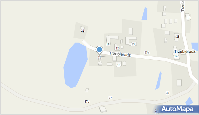 Trzebieradz, Trzebieradz, 11, mapa Trzebieradz