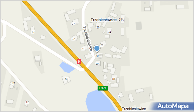 Trzebiesławice, Trzebiesławice, 20, mapa Trzebiesławice