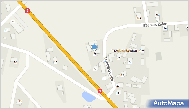 Trzebiesławice, Trzebiesławice, 27, mapa Trzebiesławice