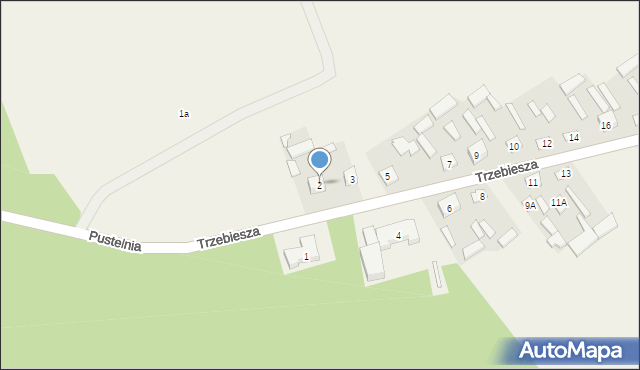 Trzebiesza, Trzebiesza, 2, mapa Trzebiesza