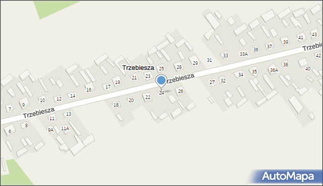 Trzebiesza, Trzebiesza, 24, mapa Trzebiesza