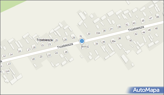 Trzebiesza, Trzebiesza, 27, mapa Trzebiesza