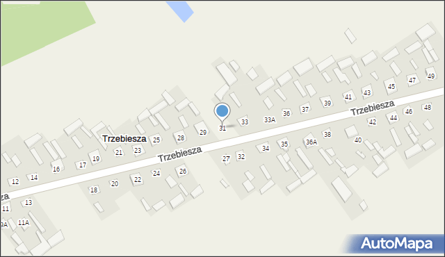 Trzebiesza, Trzebiesza, 31, mapa Trzebiesza