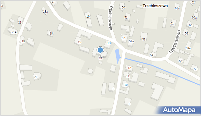 Trzebieszewo, Trzebieszewo, 14, mapa Trzebieszewo