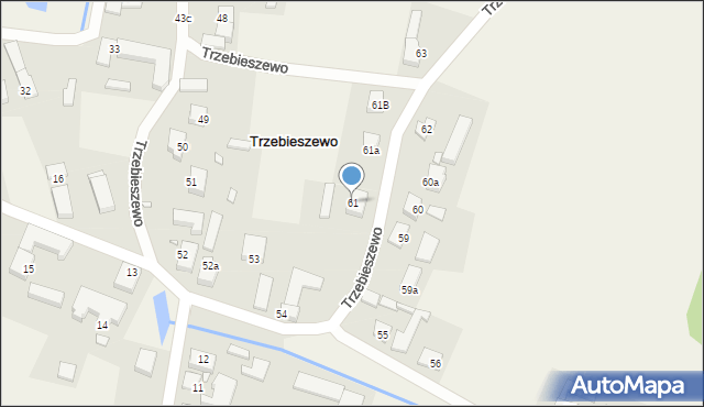 Trzebieszewo, Trzebieszewo, 61, mapa Trzebieszewo