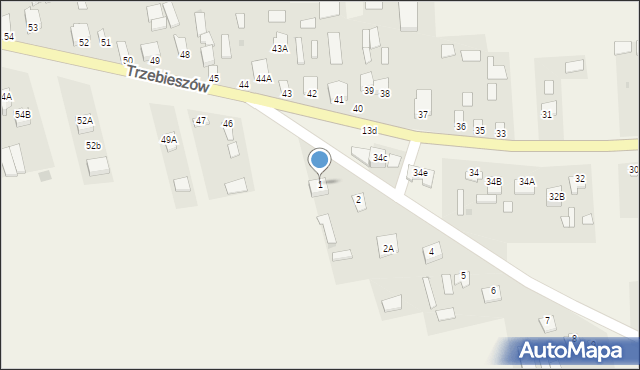 Trzebieszów, Trzebieszów, 1, mapa Trzebieszów