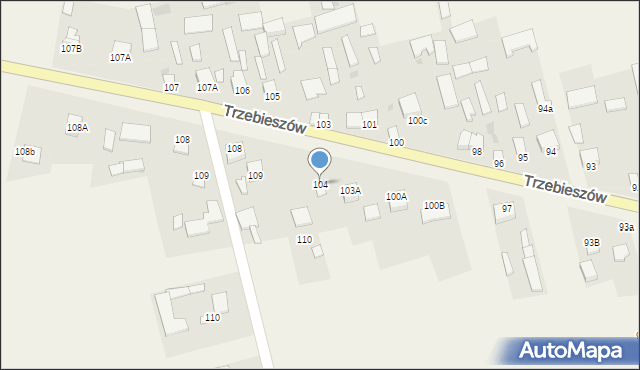 Trzebieszów, Trzebieszów, 104, mapa Trzebieszów