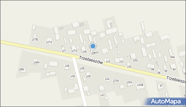 Trzebieszów, Trzebieszów, 105, mapa Trzebieszów