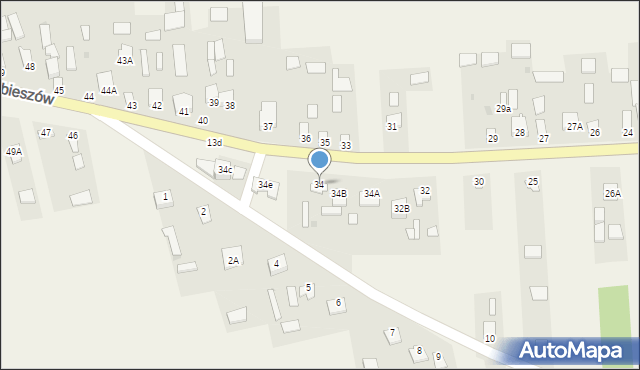 Trzebieszów, Trzebieszów, 34, mapa Trzebieszów