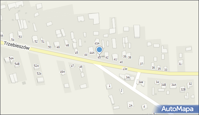 Trzebieszów, Trzebieszów, 43, mapa Trzebieszów