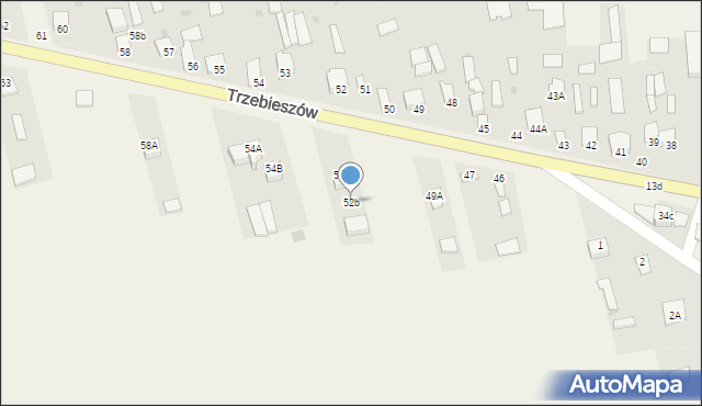 Trzebieszów, Trzebieszów, 52b, mapa Trzebieszów