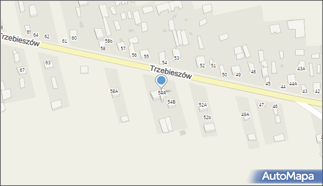 Trzebieszów, Trzebieszów, 54A, mapa Trzebieszów