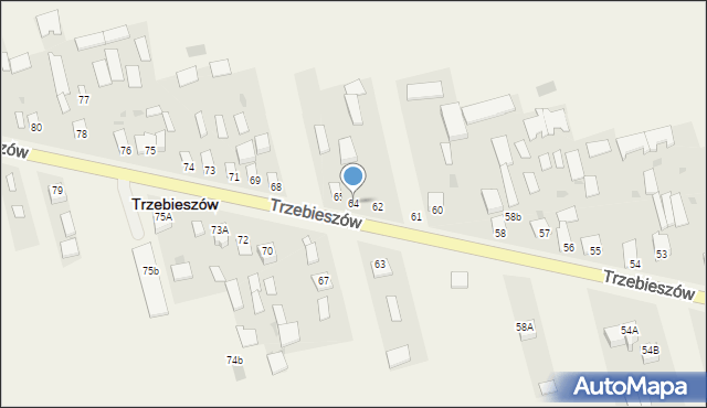 Trzebieszów, Trzebieszów, 64, mapa Trzebieszów