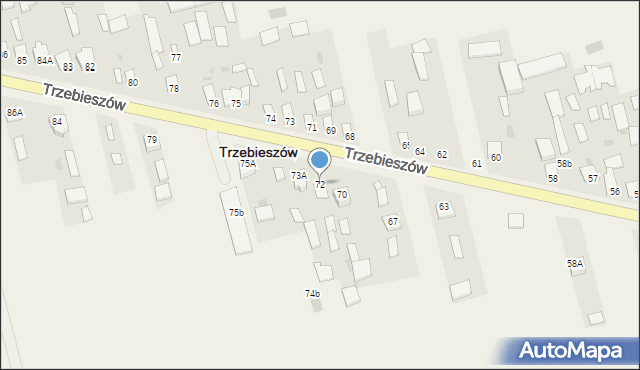 Trzebieszów, Trzebieszów, 72, mapa Trzebieszów